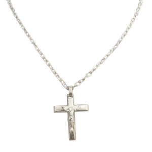 Cadena forcet con crucifijo en plata IDEAL PARA NIÑO