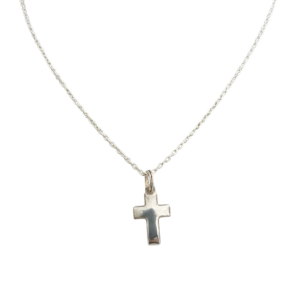 Cadena forcet en plata con cruz IDEAL PARA NIÑO
