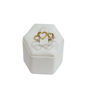 Anillo corazones en Oro 10 kilates