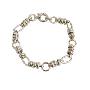 Pulsera combinada en plata