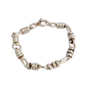 Pulsera combinada en plata