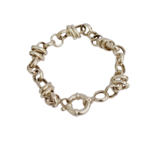 Pulsera combinada en plata
