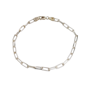Pulsera de plata con eslabones largos