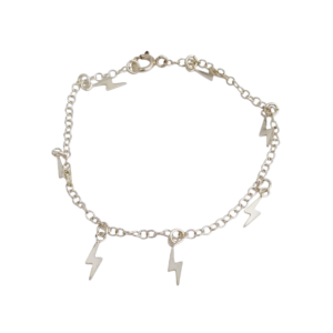 Pulsera de plata con dijes de rayitos