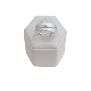 Anillo satinado en plata