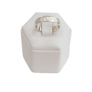 Anillo esclavo rayado en plata de 5 mm de ancho