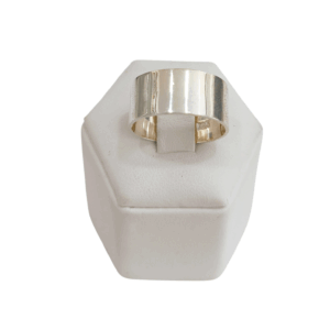 Anillo esclavo liso en plata de 10 mm. de ancho