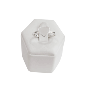 Anillo corazón en plata con nácar