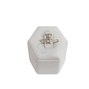 Anillo Osito en plata con cubic