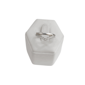 Anillo Valentino en plata con circonias