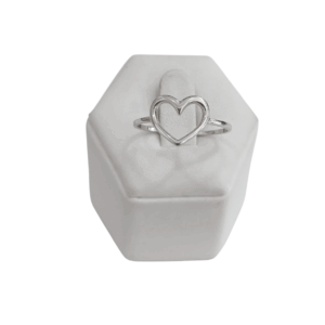Anillo corazon en plata