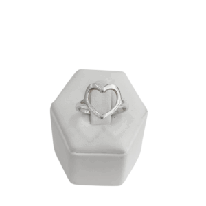 Anillo corazon en plata