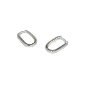 Aros oval en plata
