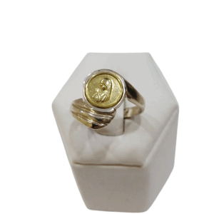 Anillo Virgen Niña plata y oro