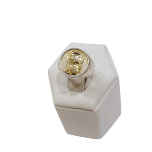 Anillo Virgen Niña plata y oro