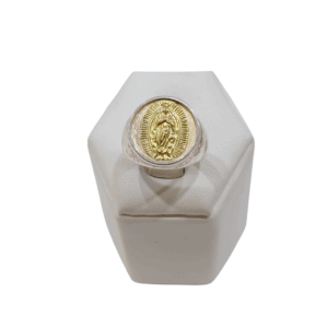 Anillo Virgen de Guadalupe plata y oro