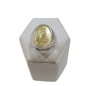 Anillo San Expedito plata y oro