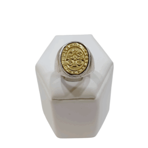 Anillo San Benito plata y oro