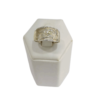 Anillo Ojo de Horus plata y oro