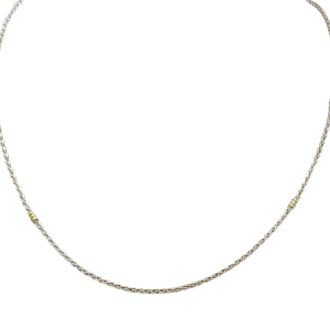 Cadena espiga plata y oro fina