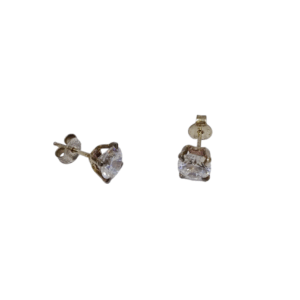Caravanas de plata con cubic