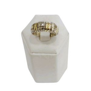 Anillo bombe plata y oro