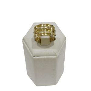 Anillo calado plata y oro