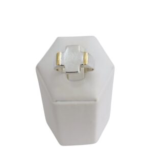 Anillo Cruz plata y oro