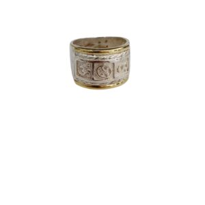 Anillo plata y oro con Infinito, Om y Yin Yang