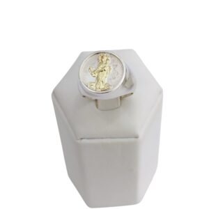 Anillo Maria Auxiliadora Plata y Oro