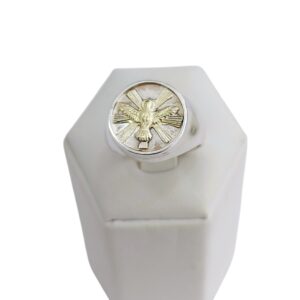 Anillo Espiritu Santo plata y oro