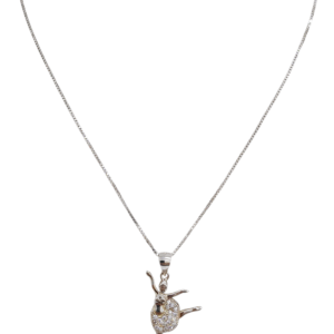 Conjunto de plata con dije de bailarina