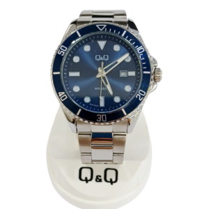 Reloj "Q & Q" para caballero malla metal