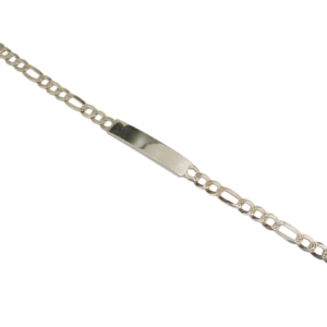 Pulsera de identidad para caballero en plata