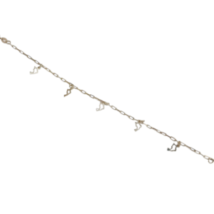 Pulsera de plata con delfines