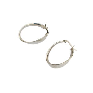 Aros oval en plata