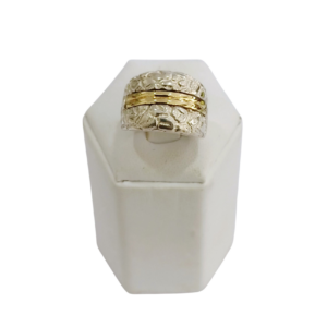Anillo plata y oro