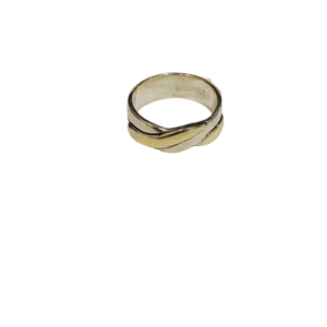 Anillo plata y oro