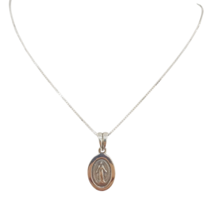 Dije Virgen Milagrosa en plata